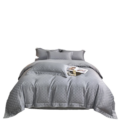 Manufacturer wholesale light luxury four-piece bedding set, bed sheets, quilt cover, home fitted sheet, washed jacquard dormitory three-piece set