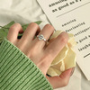 Fashionable brand ring, Korean style, internet celebrity, on index finger, 925 sample silver