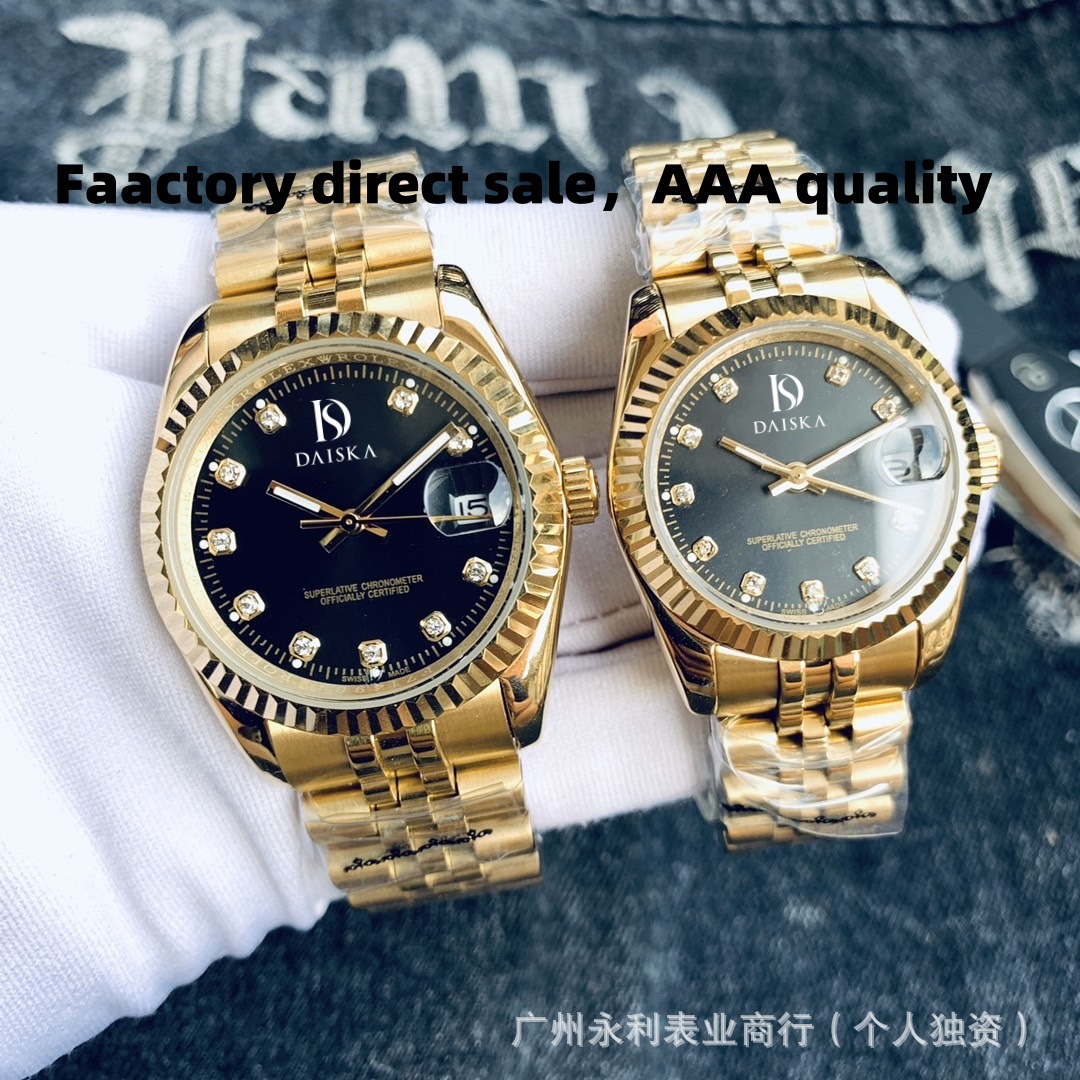 Laojia Log Watch Fully Automatic Mechanical Watch Aaa High-Quality Black Rock Sugar Log Watch Log Mechanical Watch