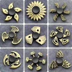 Xu Jutao factory wholesale bronze alloy finger fidget spinner stress relief spinner rotating finger spinner street stall night market