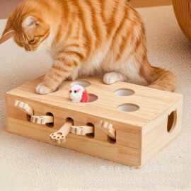 猫咪打地鼠玩具儿童人宠互动益智宠物解闷老鼠逗猫神器猫玩具厂家