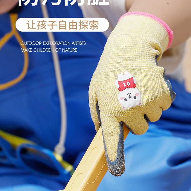 Guantes impermeables para padres e hijos para niños atrapar cangrejos hámster anti-pedicadura equipo de protección laboral de jardinería