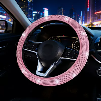 Cross-Border Hot-Selling Full Rhinestone-Studded: Steering wheel cover