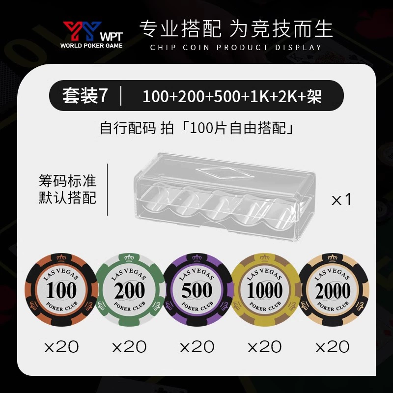 Набор чипов для покера Texas Hold'em полный комплект глина заплатка тип мацгон комната для карточной игры корона стиль чип монета