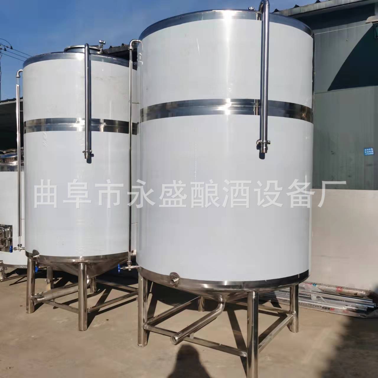酒厂用储存酿酒设备 10吨平底白钢酒容器 不锈钢酒罐不锈钢储存罐