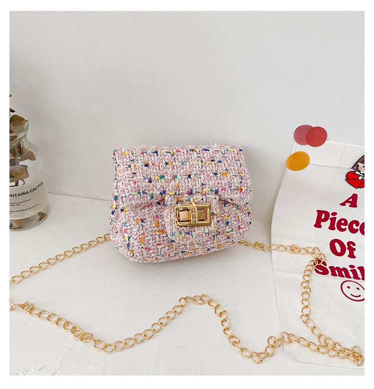 Bolso pequeño de los nuevos niños bolsa de mensajero femenina princesa moda bolso de hombro bebé Chanel estilo cambio accesorios bolsa de moda
