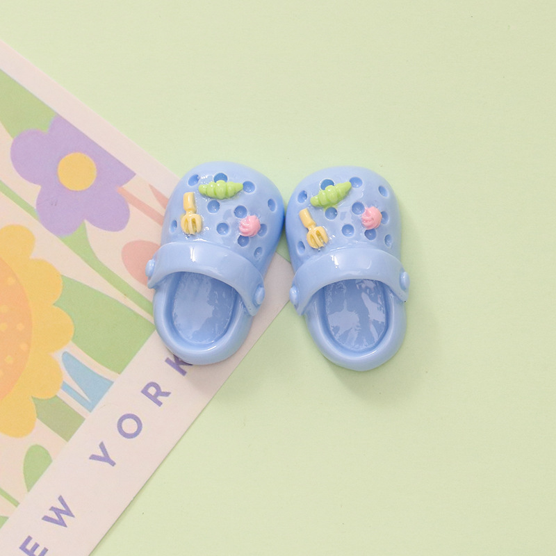 かわいいカラフルな下駄スリッパ diy クリーム接着剤キーホルダーヘアピン靴花靴バックル樹脂ジュエリーおもちゃ|undefined