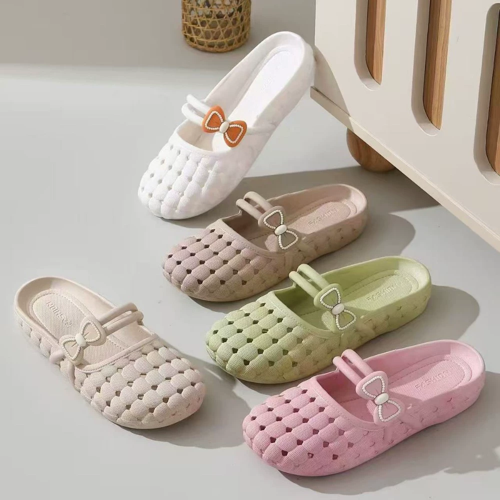 Новые летние женские пещерные полые женские туфли белые сандалии плоские пляжные туфли удобные носить легкие туфли мамы