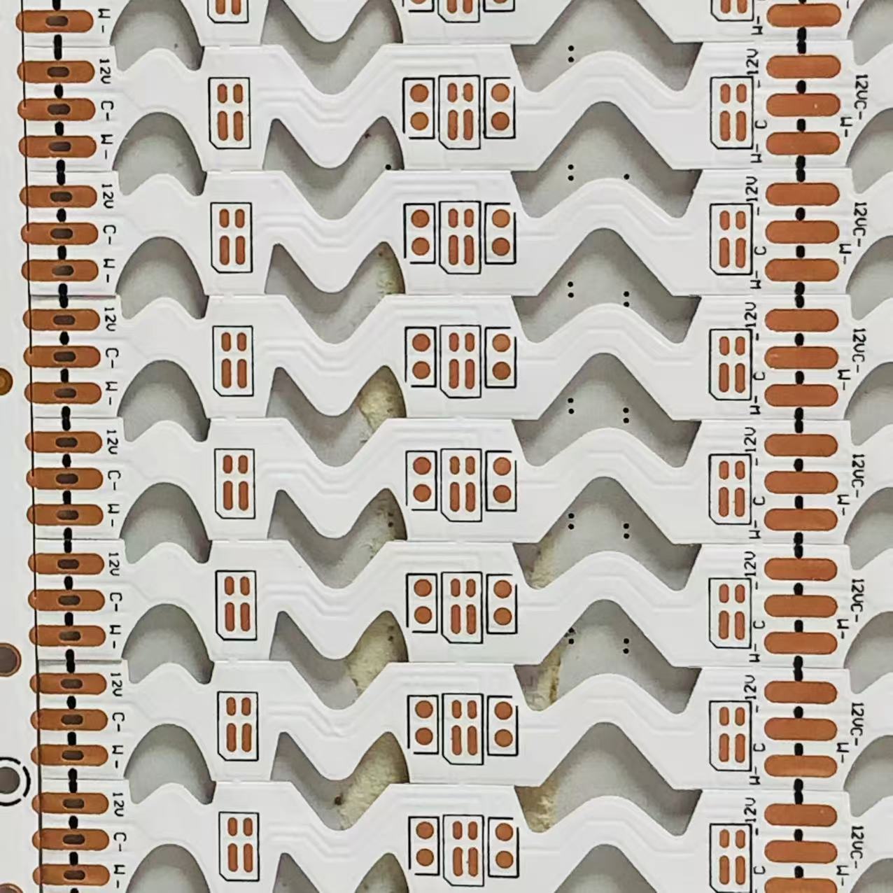 FPC软灯条板2835单灯双色2合1 S型 12V 60D 6D2R 500*8.5MM*28PCS