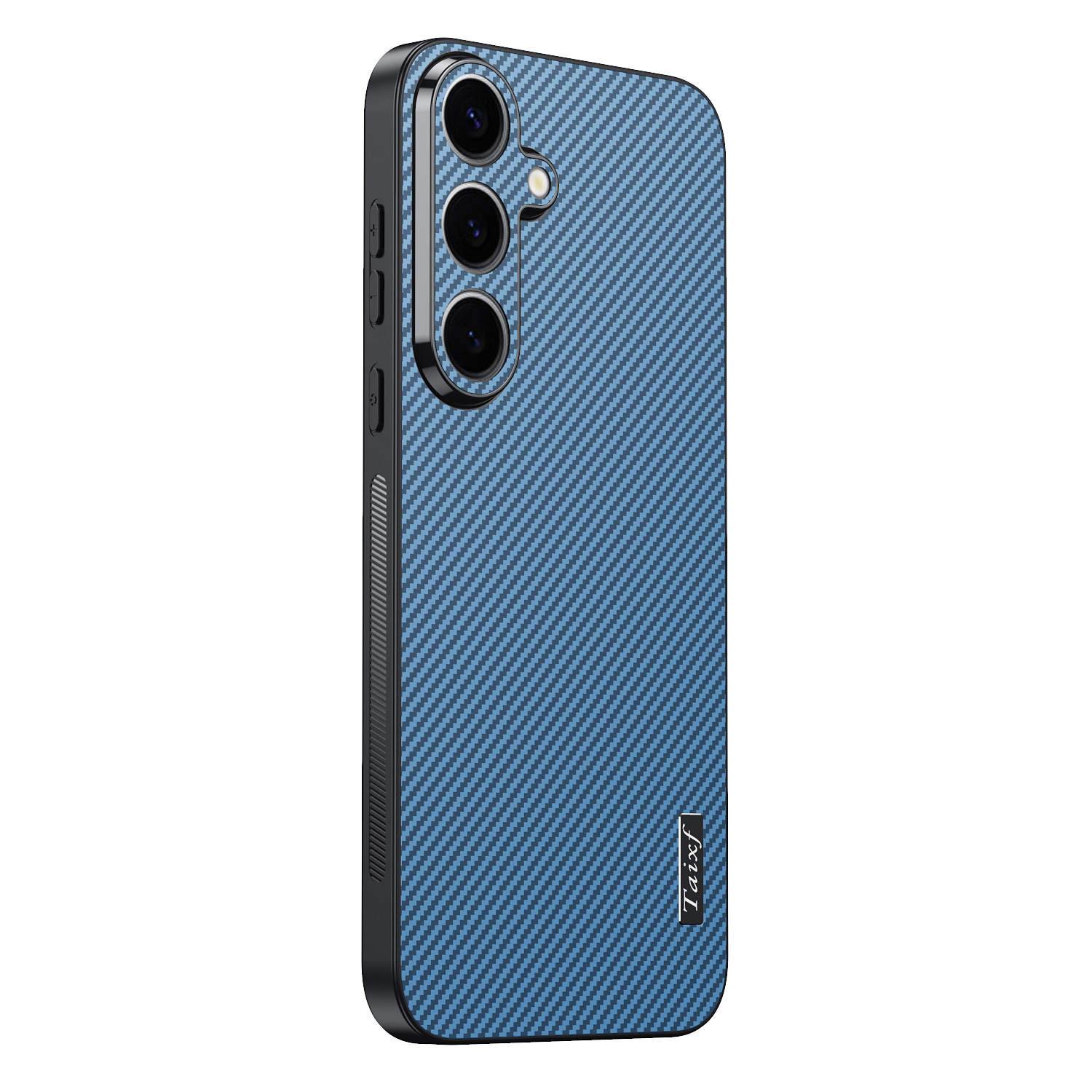Aplicable Samsung S25Ultra patrón de fibra de carbono micro estuche para teléfono móvil esmerilado anti-huellas dactilares lente de orificio fino cubierta protectora anti-caída