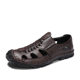 Cowhide Baotou Summer Cross-border plus size Men's Sandals Genuine Leather Soft Sole Non-slip Beach Shoes Men's Breathable Dual-purpose Sandals