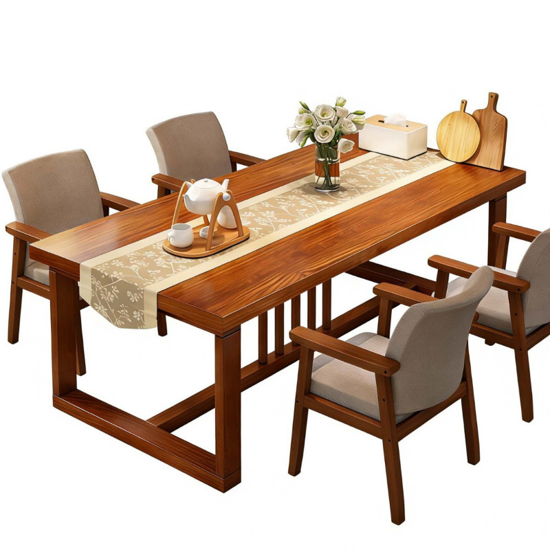 Mesa de comedor y sillas de sala de estar, comedor, dormitorio, mesa de comedor, mesa de té en una casa, simple y multifuncional, mesa cuadrada moderna.