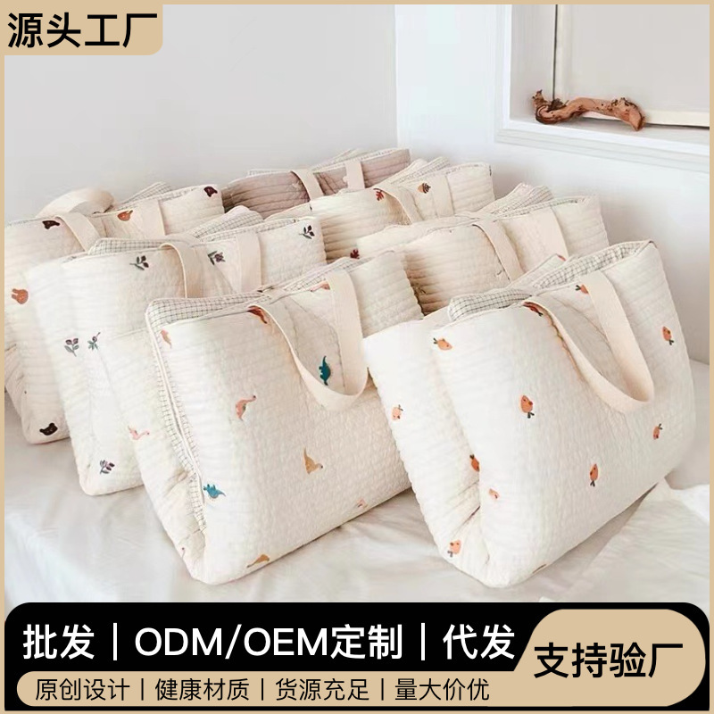 Crib Mattress Pure Cotton Embroidered Breathable Machine Washable Kidsren's Sleeping Nap Mattress Foldableing Portable Baby Mattress