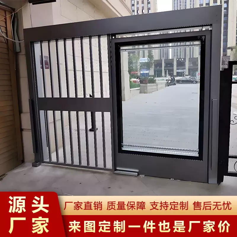 小门电动广告小门人脸识别全自动侧小区门禁自动门人行栅栏通道闸