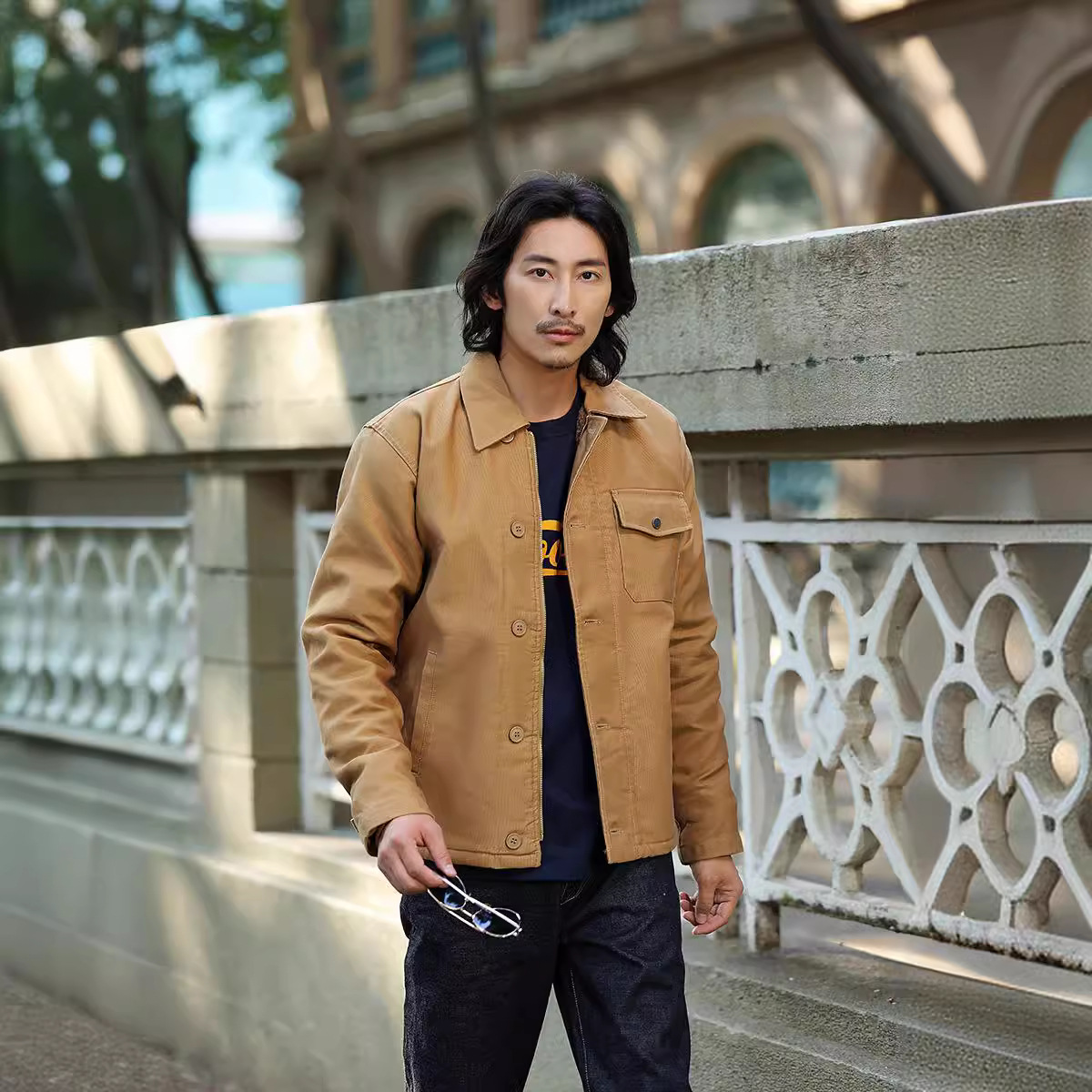 OKONKWO A-2 Chaqueta de cubierta azul marino Ropa de cubierta engrosada abrigo hombres A2 Chaqueta de lana N-1 Chaqueta acolchada de algodón