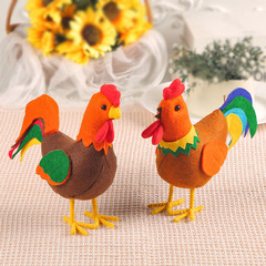 Amazon New Harvest Thanksgiving Wholesale Cartoon Simulation Baby Chick Doll Rooster Hen Decorative Ornament