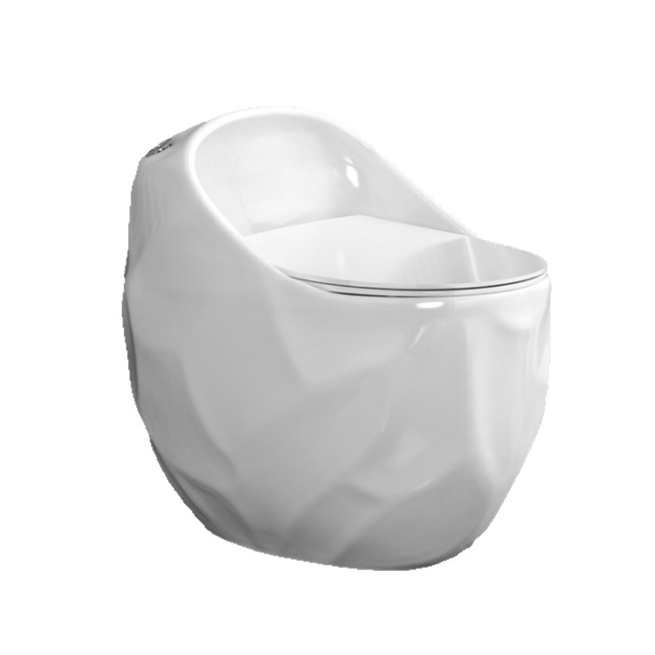 Nuevo creativo huevo redondo tipo sifón integrado asiento de inodoro de gran tubo de gran calibre colorido inodoro antiolor