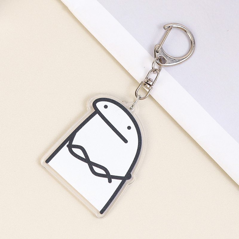 新しい両面シンプルな描画小人アクリルキーホルダーペンダントクリエイティブペンダント両面かわいいアクセサリー卸売|undefined