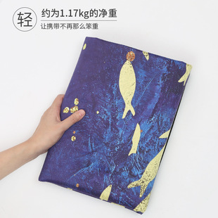 Folding Yoga Blanket Non-Slip Yoga Mat Paving Towel Thickened Sports Towel Printed Fitness Suede Sweat-Absorbing Yoga Mat