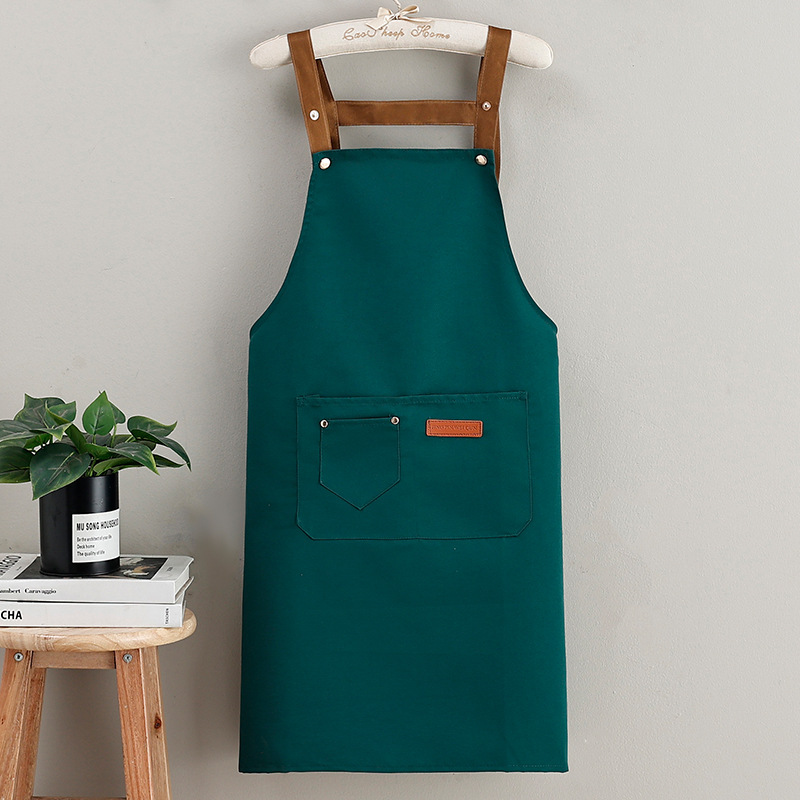 Delantal de Trabajo para Cocina de Lona Impermeable Resistente al Aceite y a la Suciedad para Restaurante