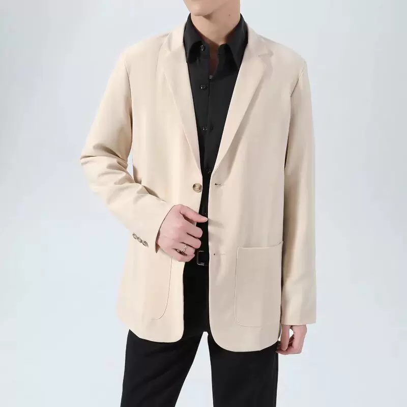 西装外套男士春季新款痞帅轻熟风高级感宽松韩系潮流休闲西服上衣