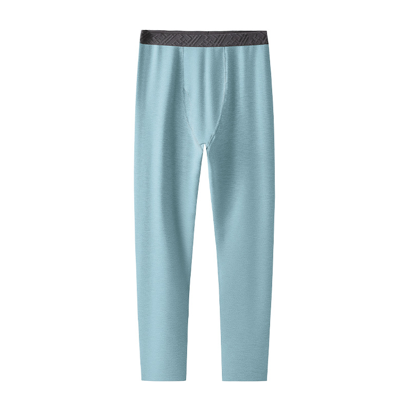 [Super suave y cálido] Nuevos pantalones térmicos transfronterizos más lana de seda gruesa de terciopelo otoño e invierno pantalones largos sin costuras para hombres en stock