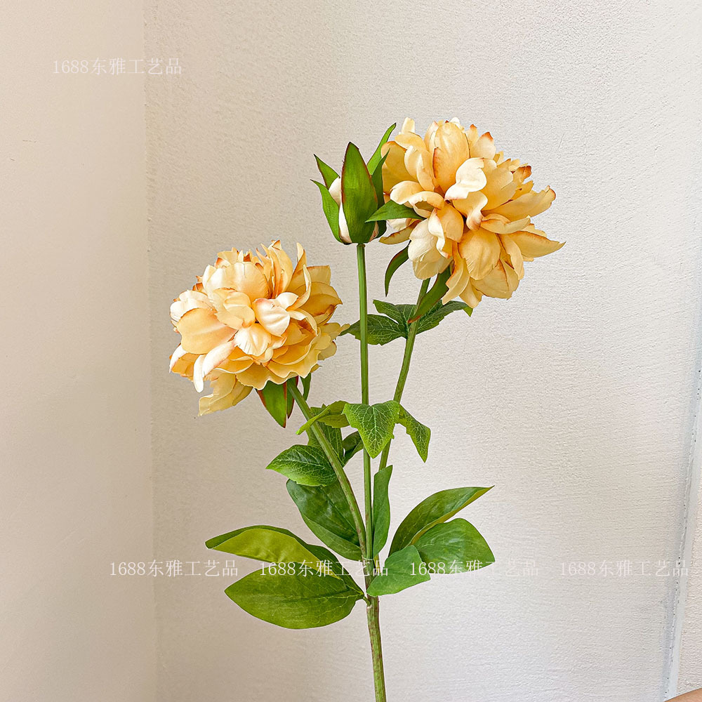 Flor artificial compleja avanzada flor artificial peonía Flor de seda sala de estar decoración del hogar flor fotografía de la boda floral flor artificial