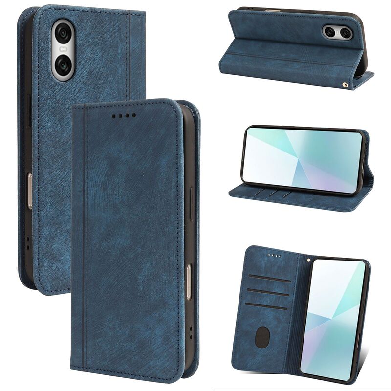 For Sony Xperia 1 VII Flip Phone Leather Case Xperia 10 VI Magnetic Wallet Phone Leather Case For Sony Xperia 1 VII Flip Phone Leather Case Xperia 10 VI Magnetic Wallet Phone Leather Case