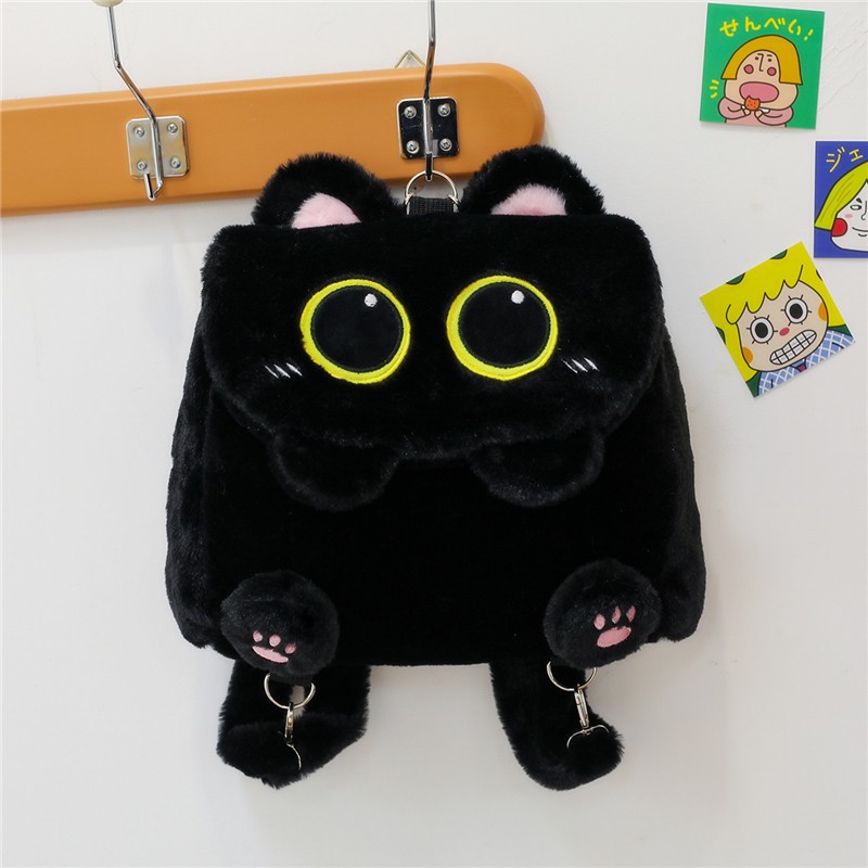 秋冬新款可爱萌宠毛绒包可爱双肩包毛绒背包百搭玩偶斜挎包多种背