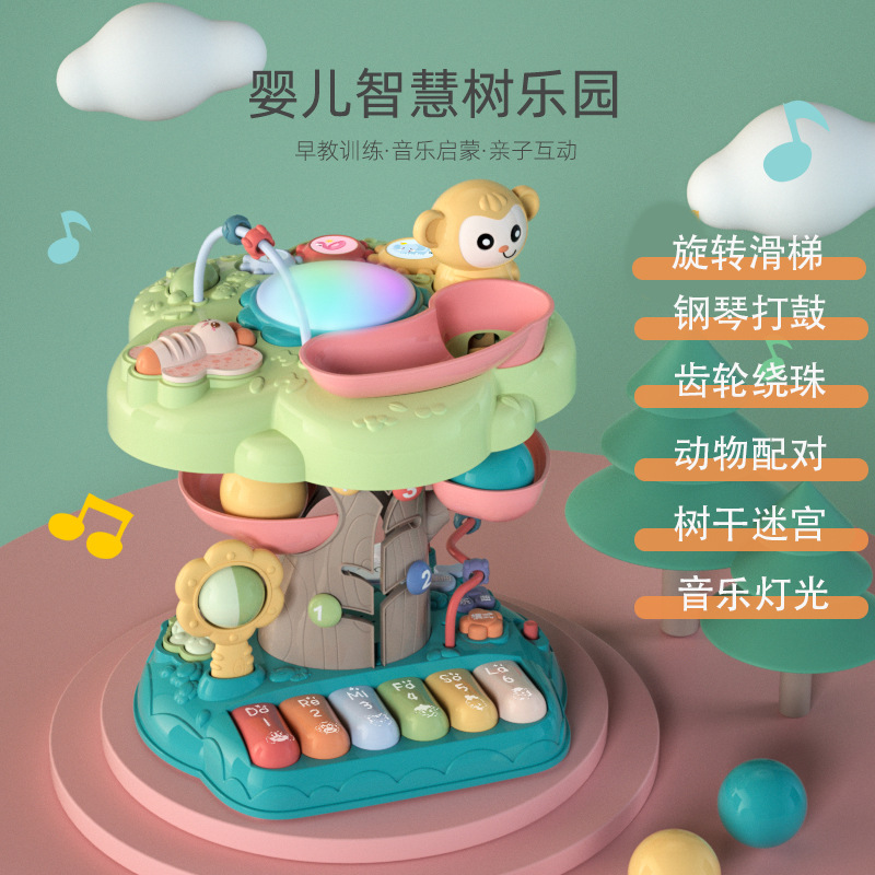 Multi-functional Early Education & Brain-Teasing Baby Toy Table &ndash; Infant Play Station: Perfect Gift for Boys Aged 1-2-3!