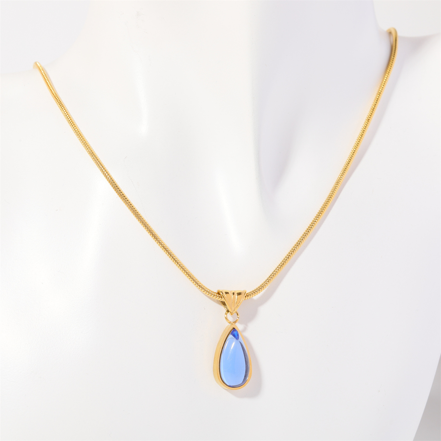 Collar de Piedra de Nacimiento de Diciembre, Colgante Gota de Agua image 7