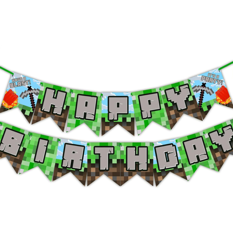 スポット漫画ハッピーバースデーレターフラッグバナーフラッグ子供の誕生日パーティーテーマ装飾用品メーカー承認|undefined