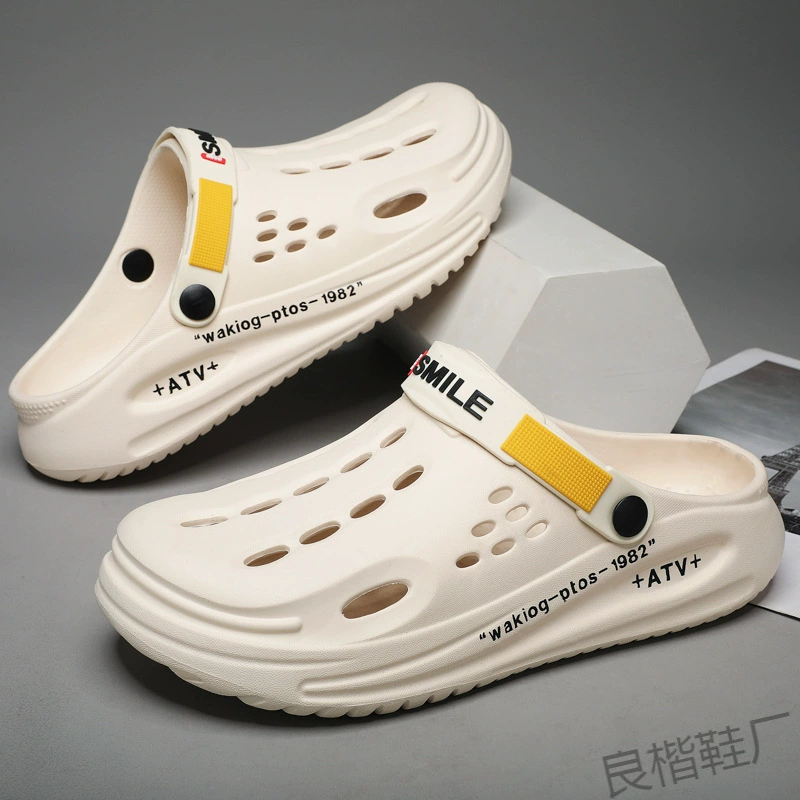 Мужские домашние тапочки Jinjiang Dachang Cave Shoes, наружные и внутренние, 2025 год, Интернет-знаменитость, EVA, шагать по грязи и двойная носка на пляже и песке