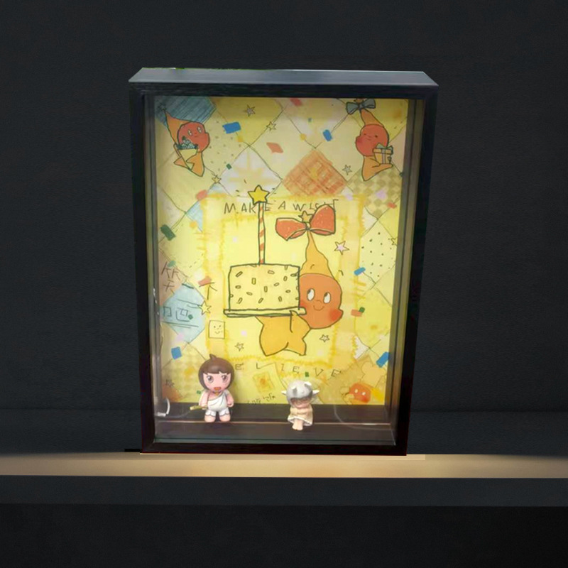 泡泡玛特我们都是星星人系列盲盒亚克力相框手办展示收纳展示柜|undefined