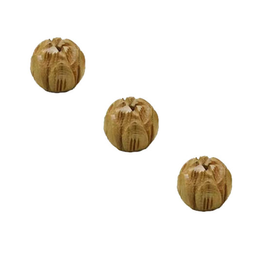 Peach Wood Lotus beads loose beads wholesale carved lotus peach wood jewelry handmade crafts Chinese peach wood ornaments