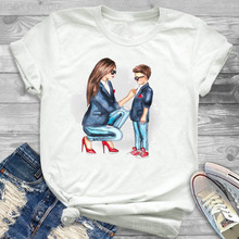 Super Mama family t shirt ŷ��INS������ӡ��T��ԭ�޷�