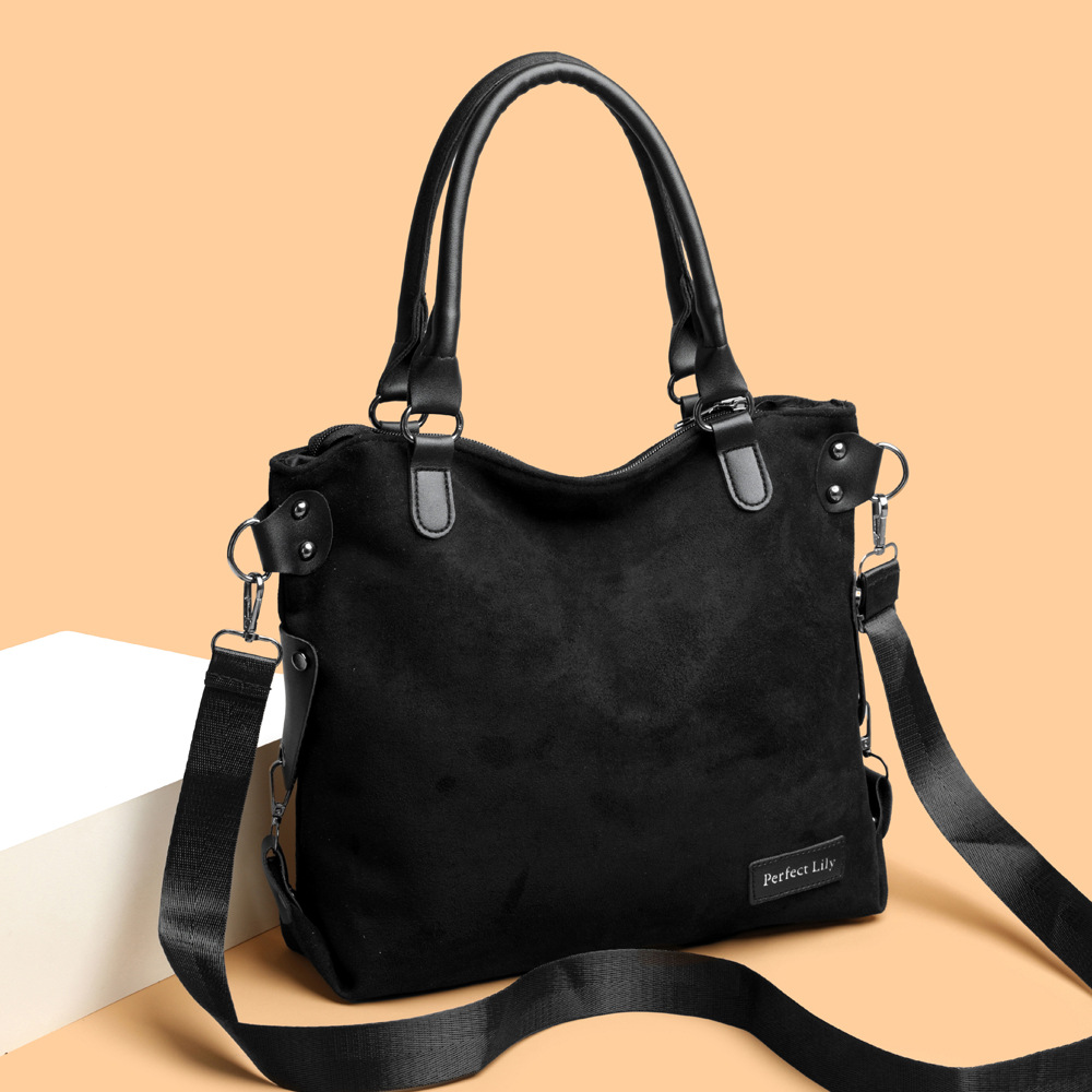 Large Capacity Suede Bag For Women, Autumn Winter New Fashion Retro Handbag, Crossbody Shoulder Bag, Commuter Tote Bag - Thumbnail 2