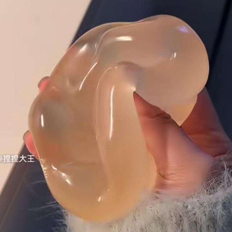 Coconut Oil Ball Squishy Xiaohongshu Same Style Cream-Like Moldable Slow Rebound Stress Relief Toy Ball Creative Popular Item
