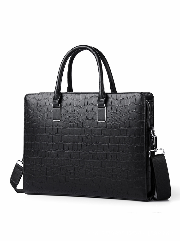 Cartera de archivos de hombres transfronterizos, bolso de computadora, bolso de mano, bolso de oficina de cocodrilo de negocios, bolso de viaje image 6