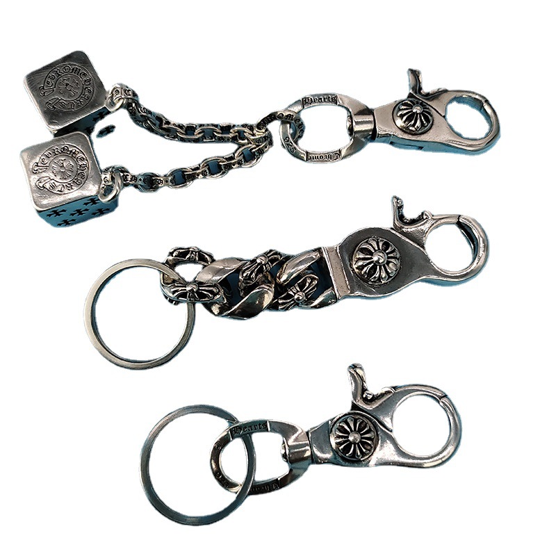 Chkeluo llavero cremallera accesorios Cruz colgante s925 estándar primavera hebilla cabeza de la langosta bloqueo