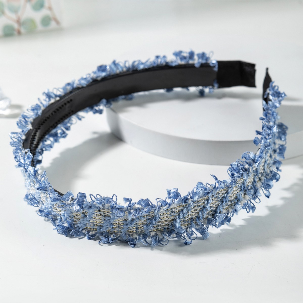 Estilo coreano Internet celebridad accesorios para el cabello elegante tejido diadema de encaje versátil colorido nueva tela diadema cabello sólido trenzado tocado