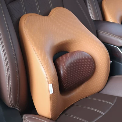 Shangli Car Lumbar Support Cushion Waist support - brown-leather-adjustable-lumbar-support-single-pack