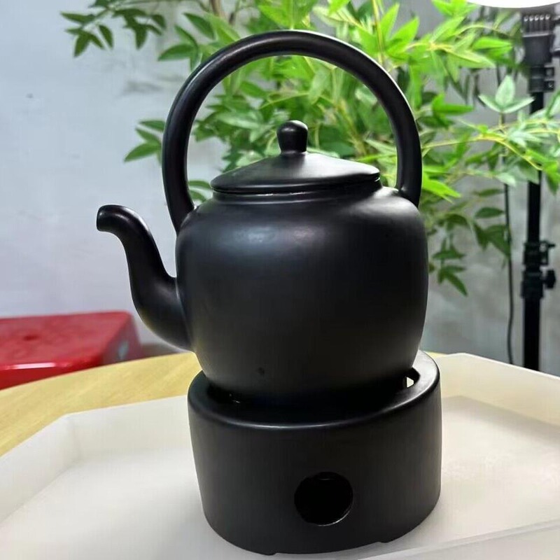 Free Shipping Tea Set Volcanic Stone Tea Maker Teastone Same Style Teapot Alcohol Stove Ceramic Pot Candle Insulation Set