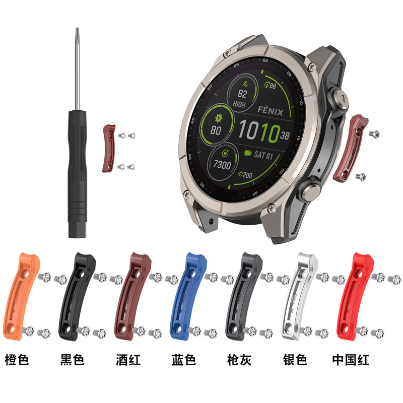 Suitable for Garmin Fenix8/Tactix8/Quatix8 47 51mm Watch Dial Metal Anti-Collision Strip