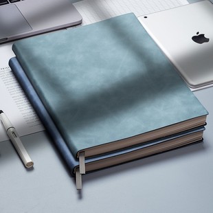 B5 Large Notebook Soft Leather Surface Literary and Exquisite Simple College Student Reading A4 Horizontal Line Diary Business Office