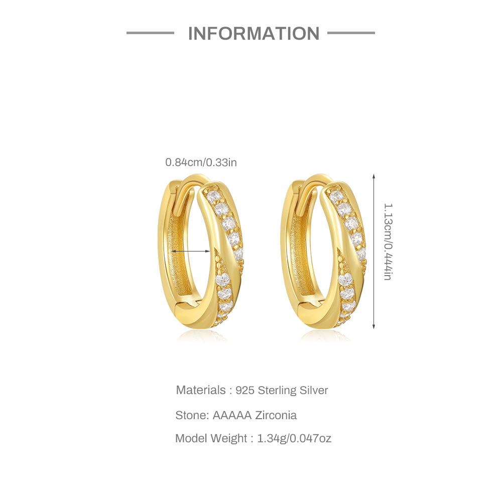 5g Weight 925 Sterling Silver Ear Needle Material Zircon Inlay Material Earrings Classification 1 Pair Quantity Holiday, Travel, Daily Occasion 925 Sterling Silver Material Geometric Pattern Women's Gender Plating Design Simple Style Style 1 Pair 925 Sterling Silver Zircon Geometric Earrings 7
