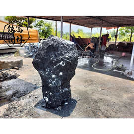 黑山石原石加工图片，一块制造好黑山石价格，黑山石单块摆景分享