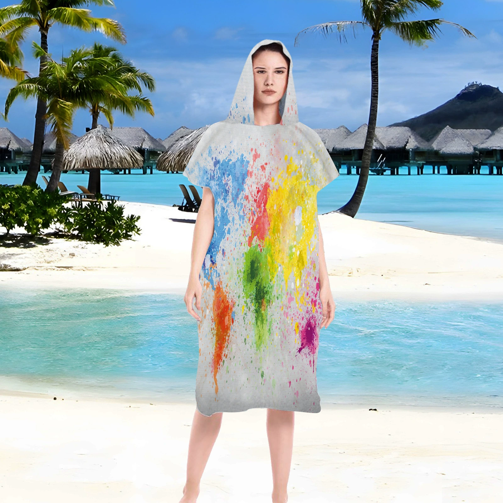 Цифровой тренчкот, халат с капюшоном, карта