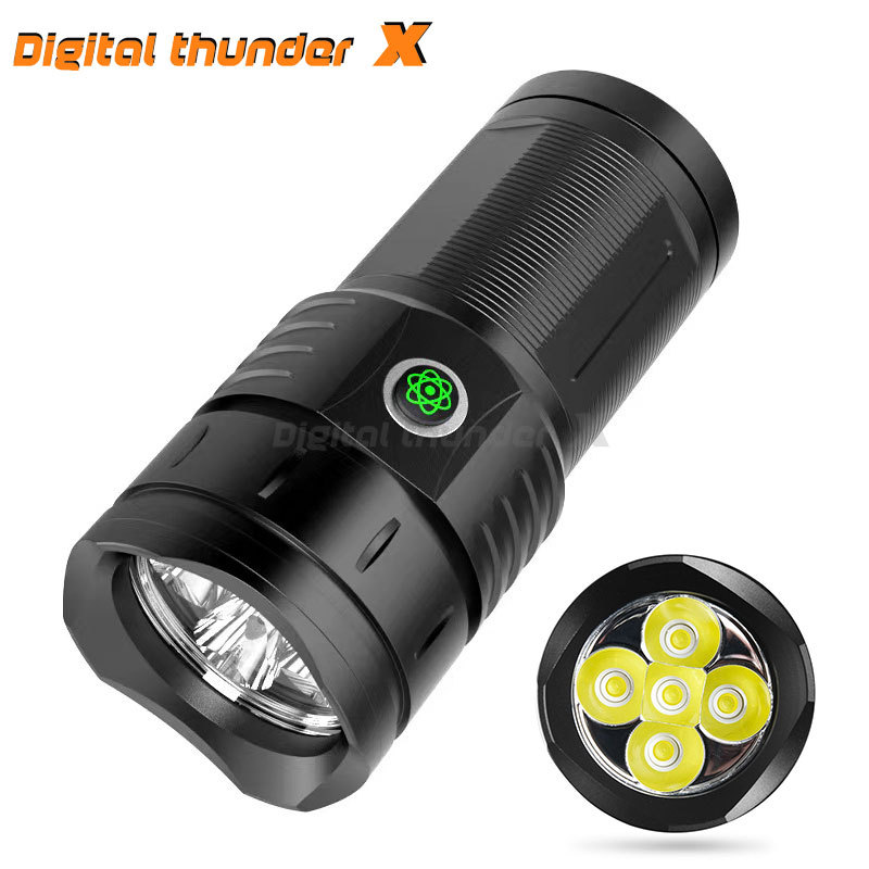 Vino detector linterna al aire libre Super brillante pequeña pistola de acero linterna fuerte luz de alta potencia patrulla reflector 5 P50 mecha