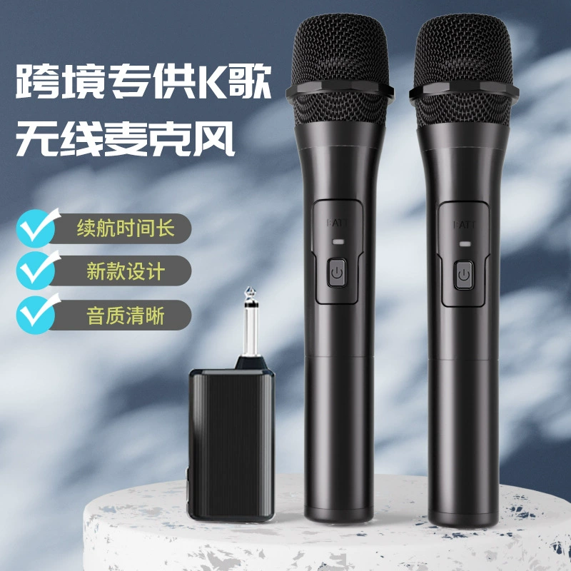 Беспроводной микрофон 2,4G от одного до двоих, домашний сценический микрофон KTV, профессиональный ручной микрофон для караоке в прямом эфире, Bluetooth
